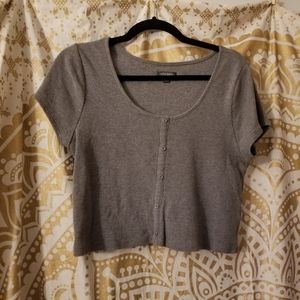 Wild Fable Henley Crop Top